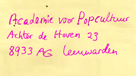 Academie voor Popcultuur, Achter de Hoven 23, 8933 AG Leeuwarden